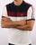 Trojan Colour Block T-shirt Ecru
