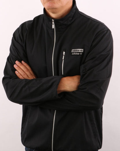 Adidas Originals – Schwarze Baumwoll-Twill-Jacke