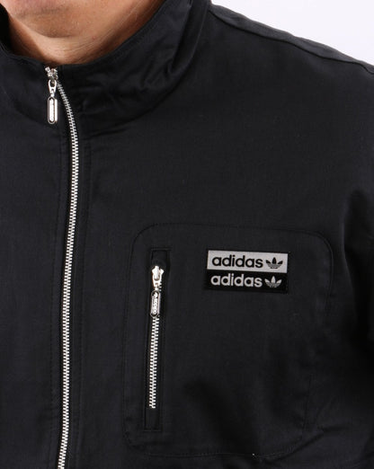 Adidas Originals – Schwarze Baumwoll-Twill-Jacke