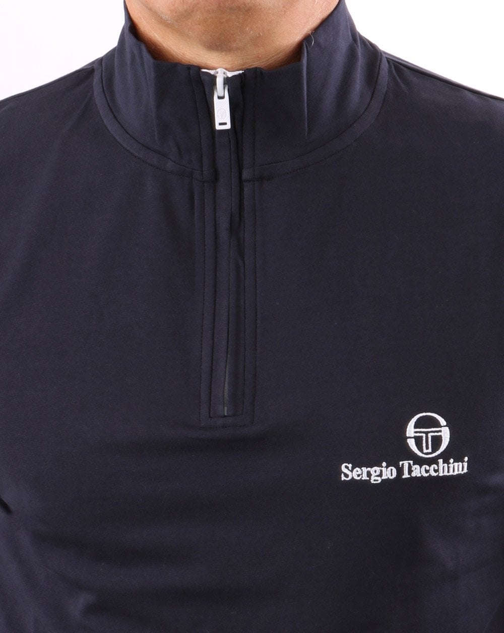 Sergio Tacchini – Langärmliges Oberteil mit 1/4-Reißverschluss, Marineblau