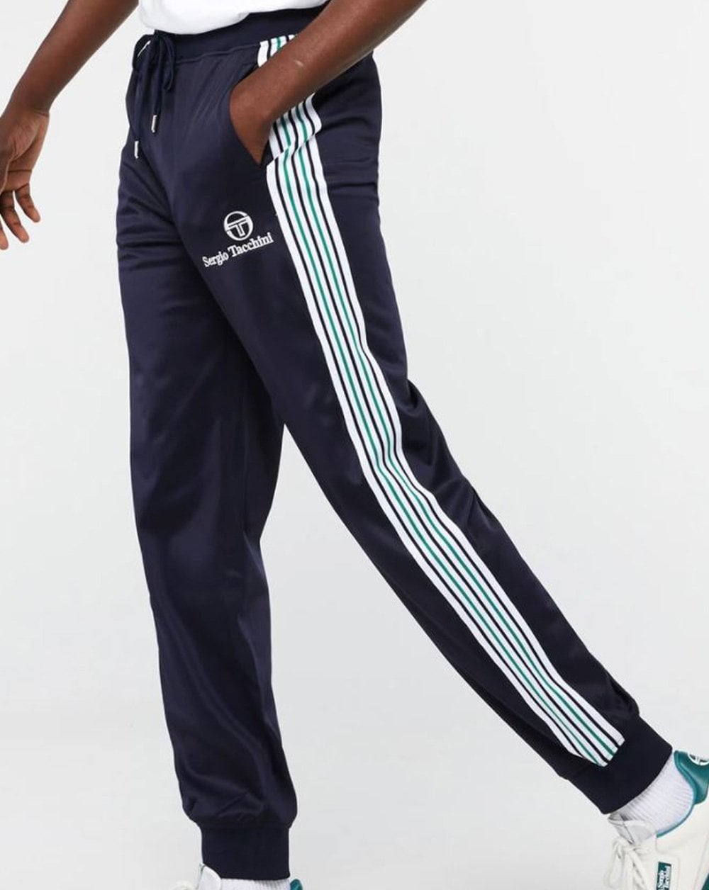 Sergio Tacchini Wilander Trainingshose Marineblau/Weiß/Grün