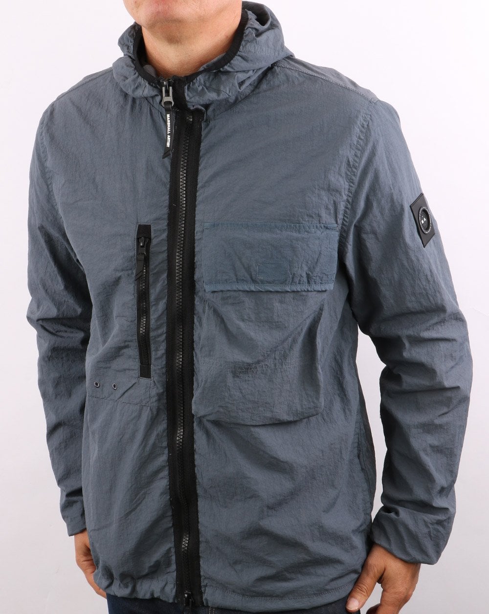 Marshall Artist Kapuzen-Overshirt Graphit
