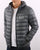 EA7 Core Logo Down Hooded Jacket Charcoal Grey