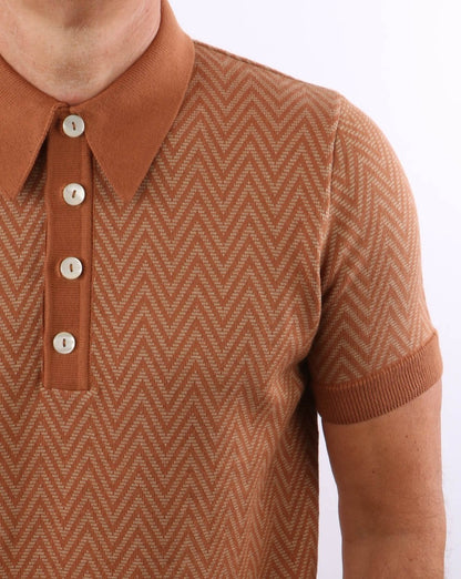 Ska &amp; Soul Herringbone Poloshirt Ingwer