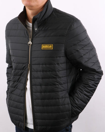 Barbour International Mind Steppjacke Schwarz