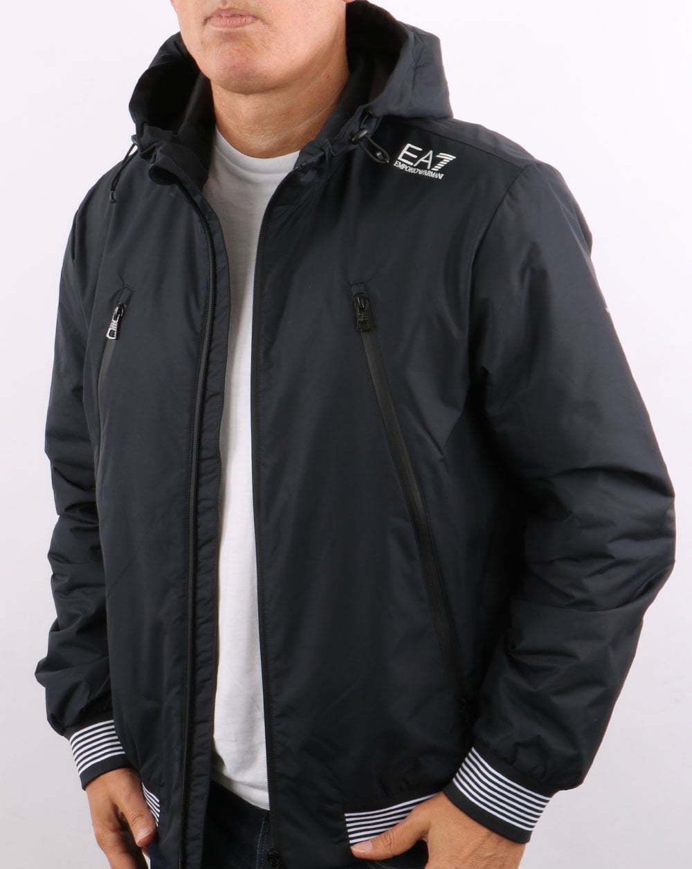 Emporio Armani EA7 Kapuzenjacke Marineblau
