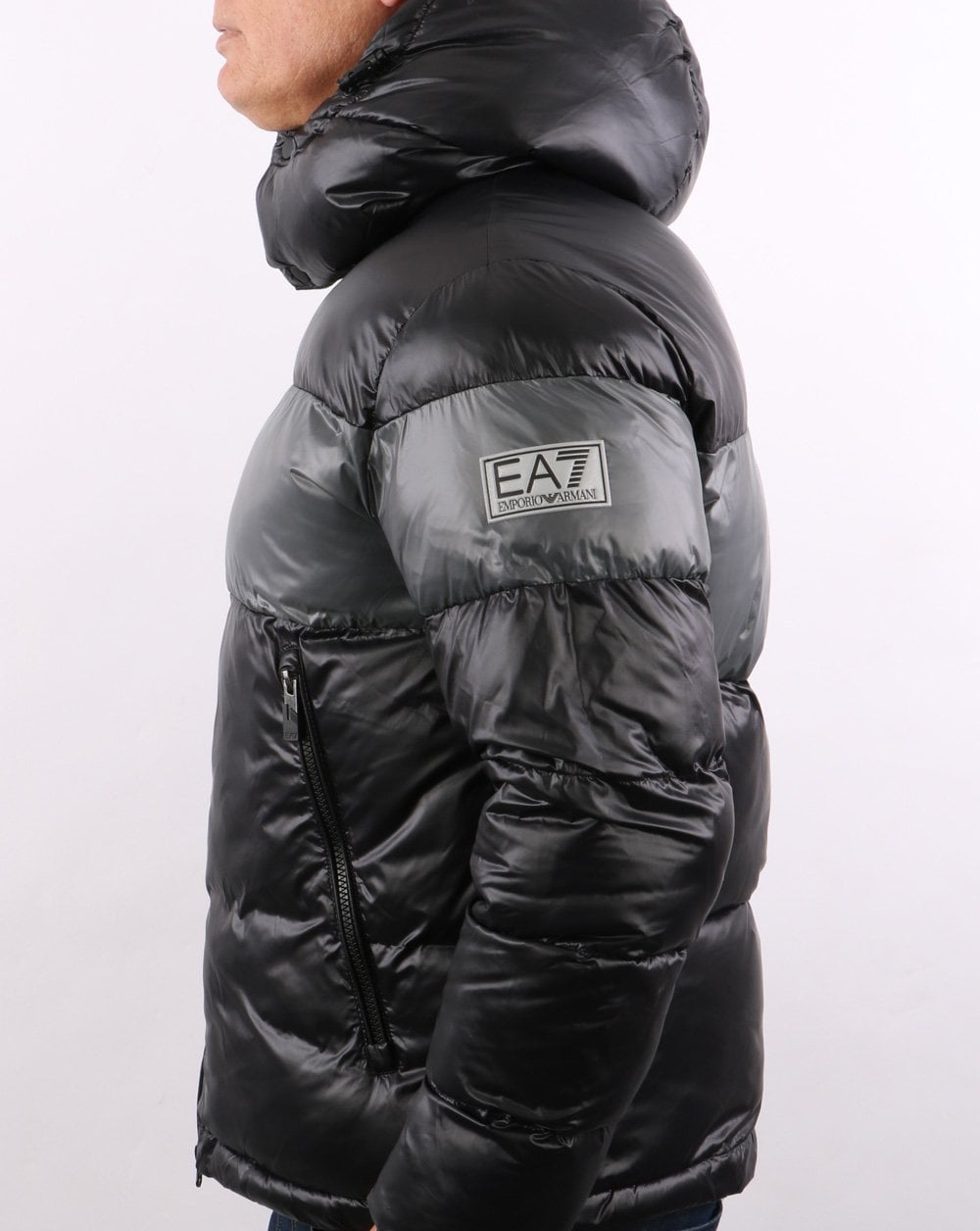 EA7 Puffer Jacket Black/Grey