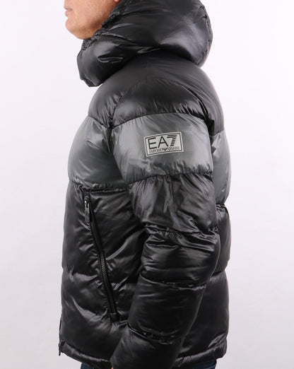 EA7 Pufferjacke Schwarz/Grau