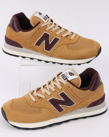 New Balance 574 Trainer Hellbraun/Burgund