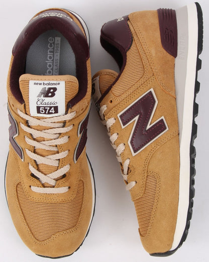 New Balance 574 Trainer Hellbraun/Burgund