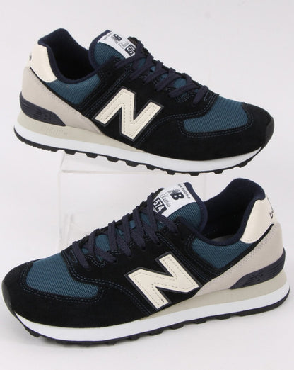 New Balance 574 Trainer Marineblau/Weiß