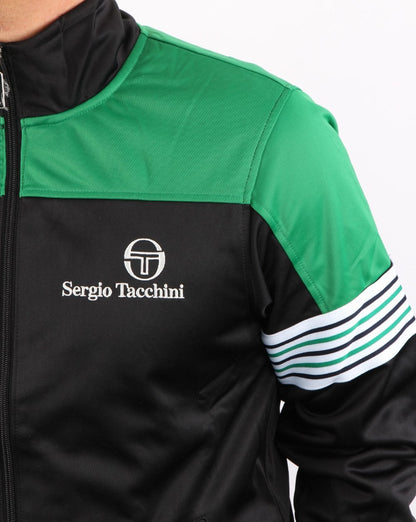 Sergio Tacchini Wilander Trainingsjacke Schwarz/Grün/Weiß