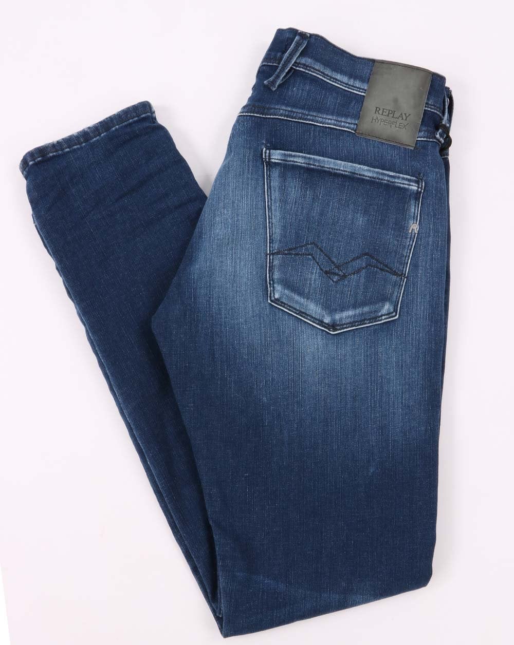 Replay Anbass Hyperflex Jeans White shades - Blue