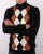 Trojan Diamond Knit Roll Neck Black