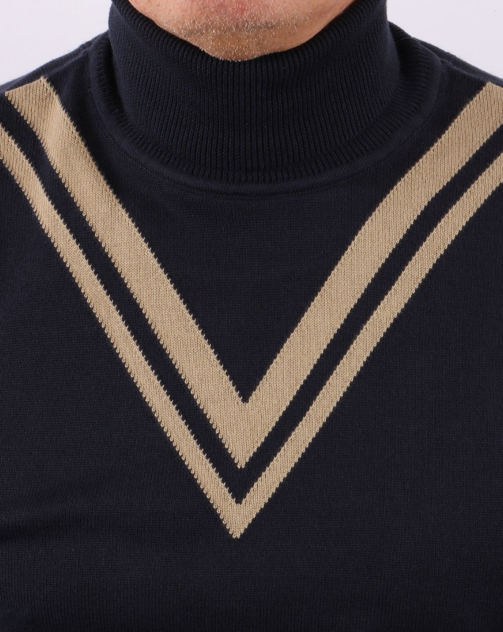 Ska & Soul Twin V Roll Neck Navy