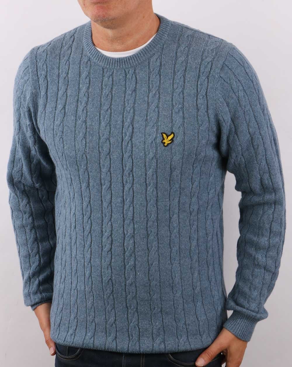 Lyle & Scott Cable Jumper Slate Blue