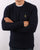 Luke Carter Johnson Cable Knit Dark Navy