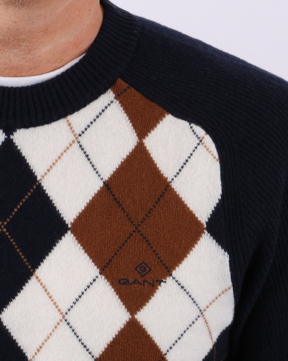 Gant Argyle Rundhalsausschnitt Marineblau