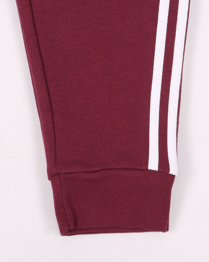 Adidas Originals – Jogginghose mit 3 Streifen, Purpurrot