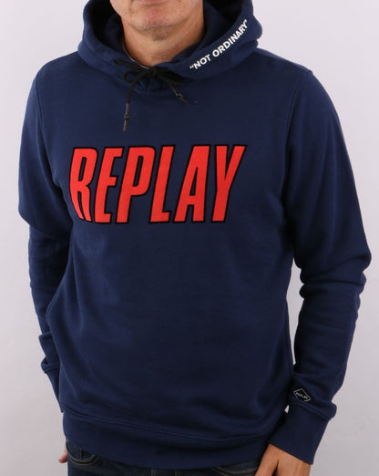 Replay Kapuzenpullover Marineblau