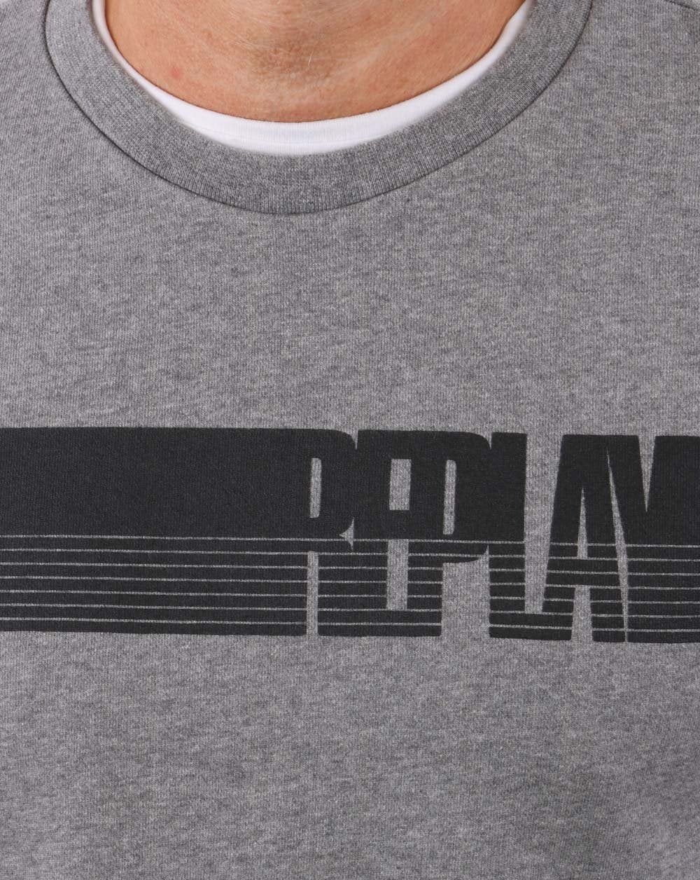 Replay Logo Sweatshirt Grau