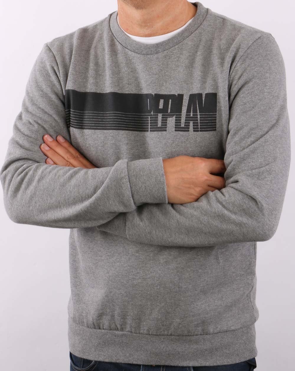 Replay Logo Sweatshirt Grau