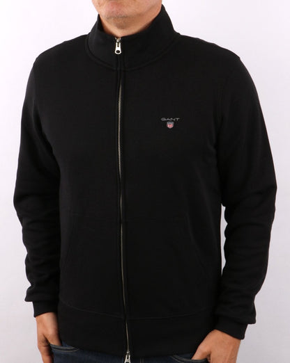Gant Original Trainingsjacke mit durchgehendem Reißverschluss Schwarz