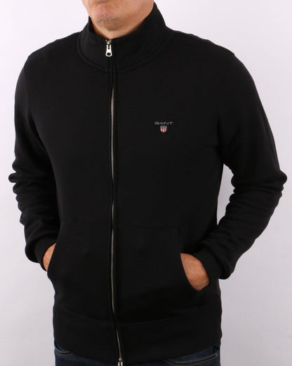 Gant Original Trainingsjacke mit durchgehendem Reißverschluss Schwarz