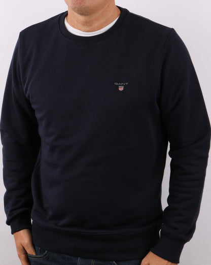 Gant Original Rundhalspullover Marineblau