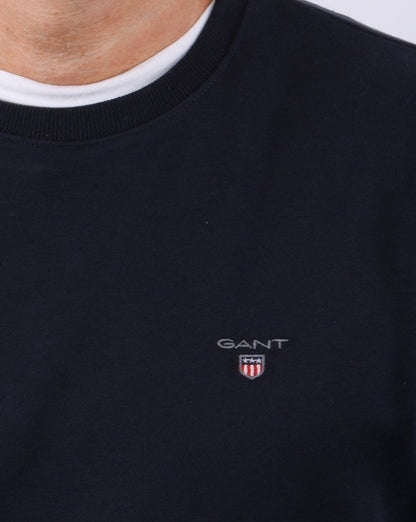 Gant Original Rundhalspullover Marineblau