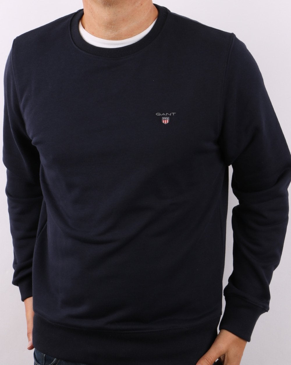 Gant Original Rundhalspullover Marineblau