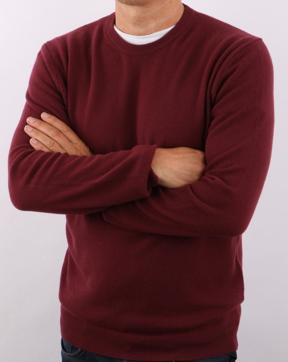 Benetton Merino Wool Jumper Burgundy