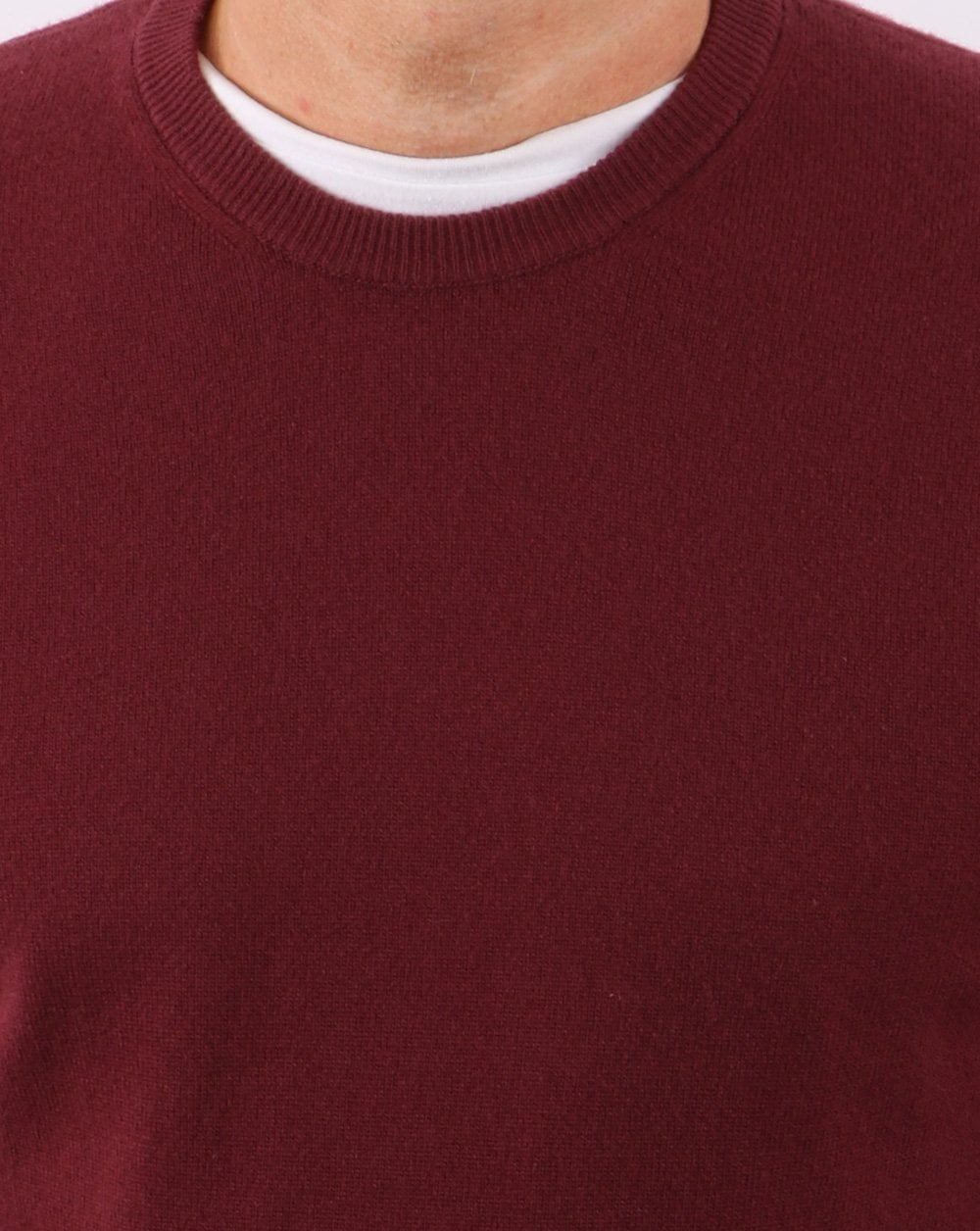 Benetton Pullover aus Merinowolle in Burgunderrot