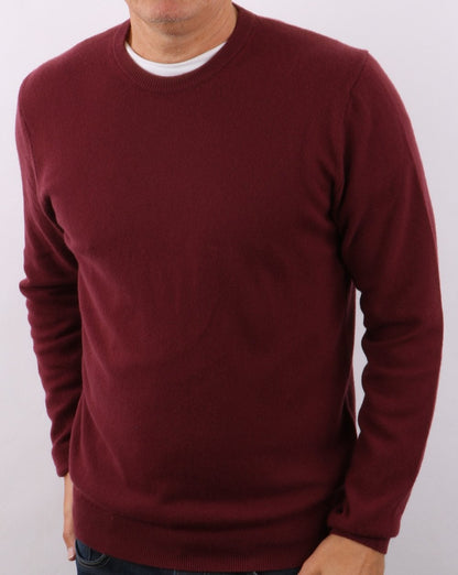 Benetton Pullover aus Merinowolle in Burgunderrot
