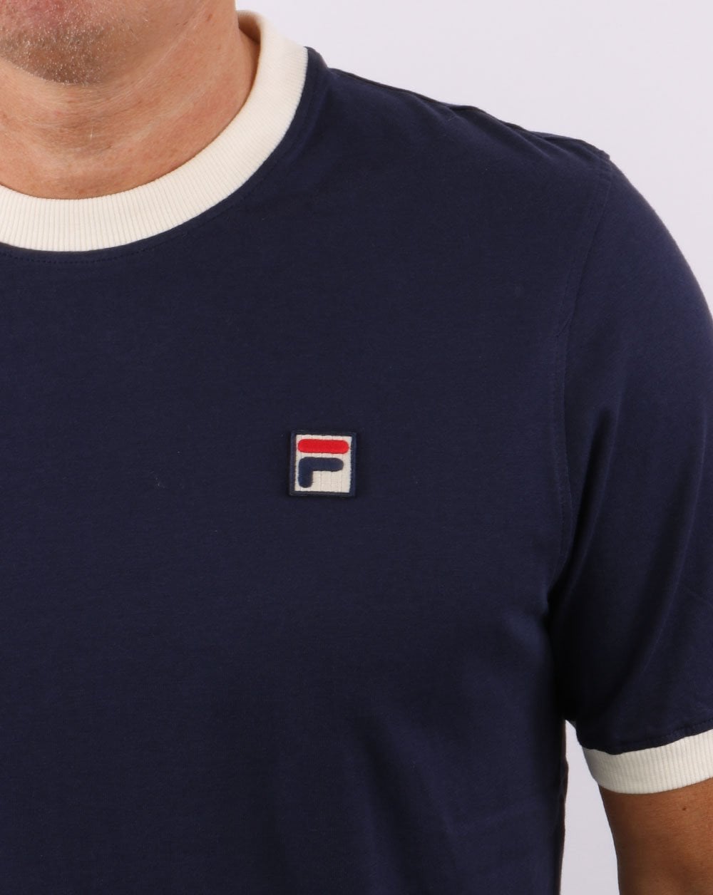 Fila Vintage Ringer T-Shirt Marineblau/Creme