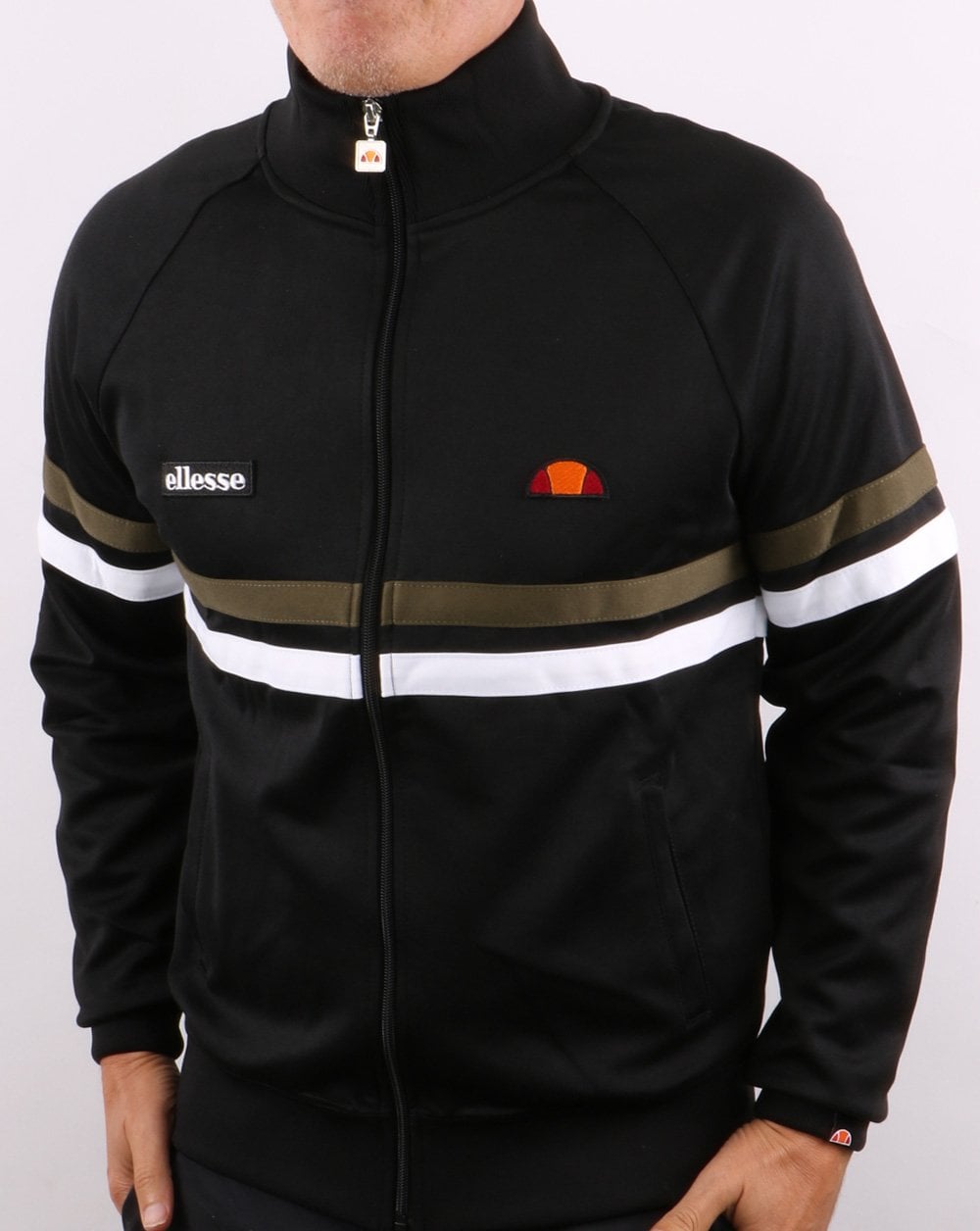 Ellesse Rimini Track Top Black/Khaki/White