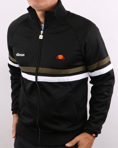 Ellesse Rimini Trainingsjacke Schwarz/Khaki/Weiß