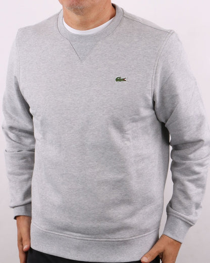 Lacoste Rundhals-Sweatshirt Silber Chine