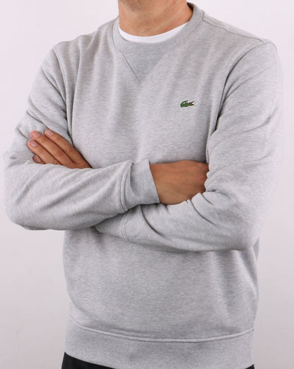 Lacoste Rundhals-Sweatshirt Silber Chine