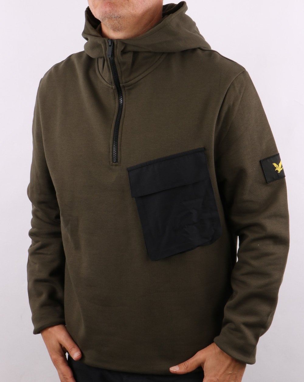 Lyle And Scott Kapuzenpullover mit Tasche in Olivgrün