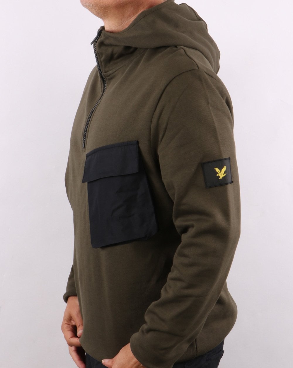Lyle And Scott Kapuzenpullover mit Tasche in Olivgrün