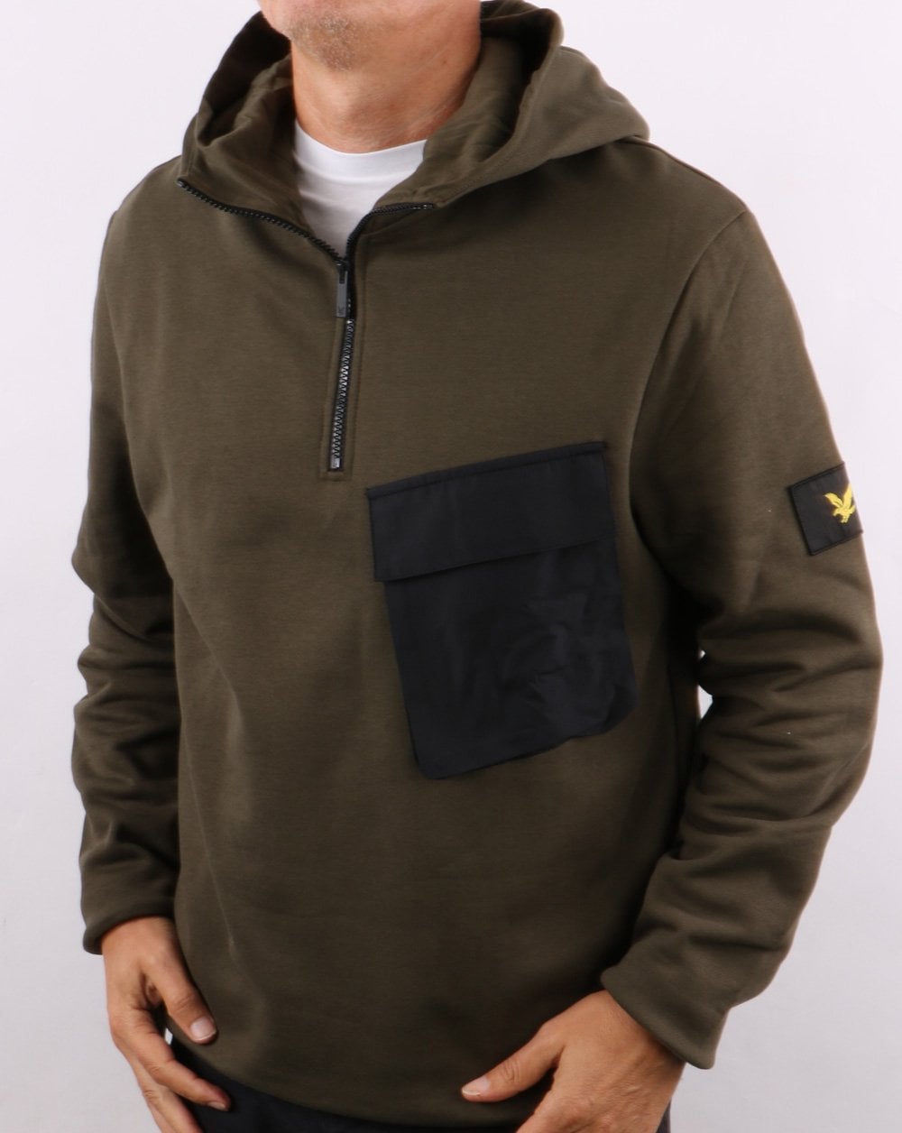 Lyle And Scott Kapuzenpullover mit Tasche in Olivgrün