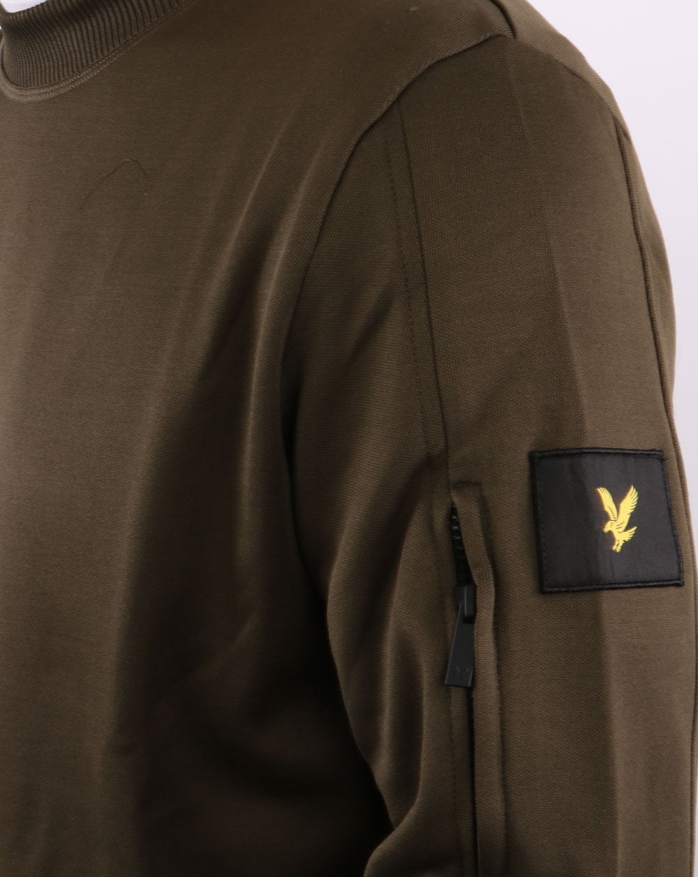Lyle And Scott Tricot Sweatshirt mit Rundhalsausschnitt in Olivgrün