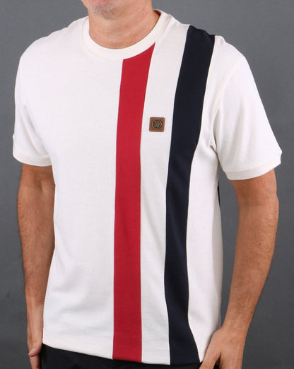 Trojan Stripe T-Shirt Creme