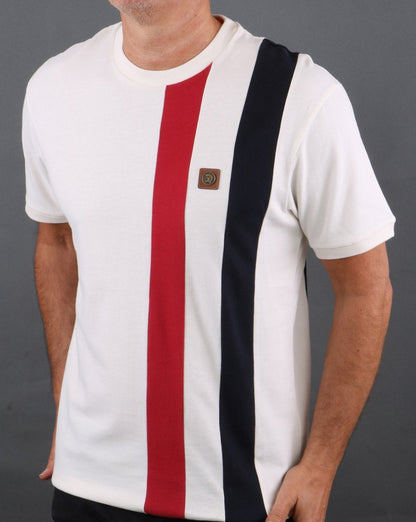 Trojan Stripe T-Shirt Creme