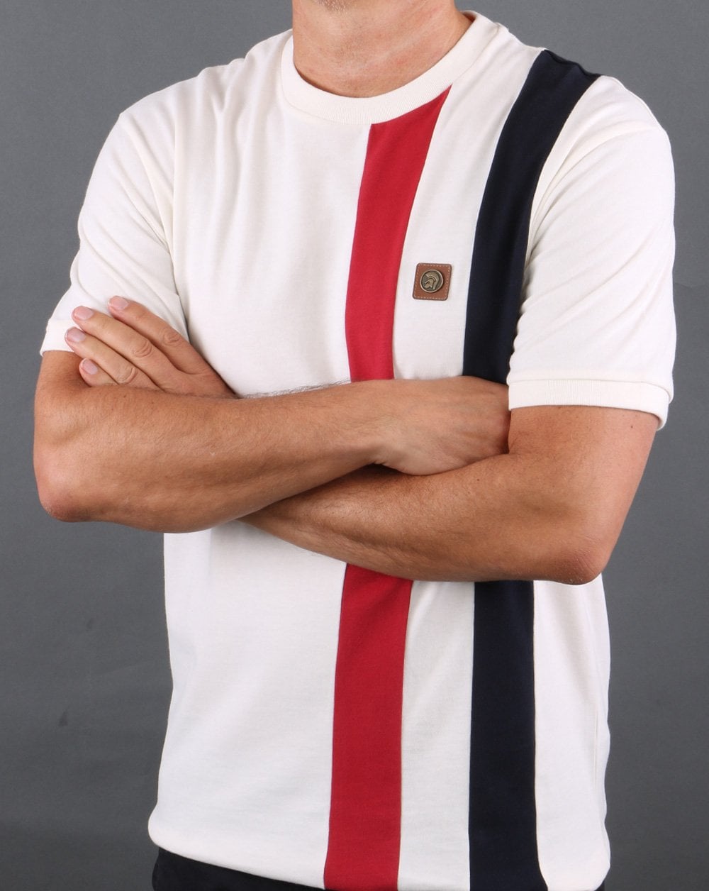 Trojan Stripe T-Shirt Creme