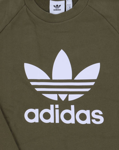 Adidas Originals – Trefoil – Rundhals-Sweatshirt in Khaki