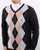Gabicci Vintage Diamond V-Neck Knit Navy/Sky/Pink