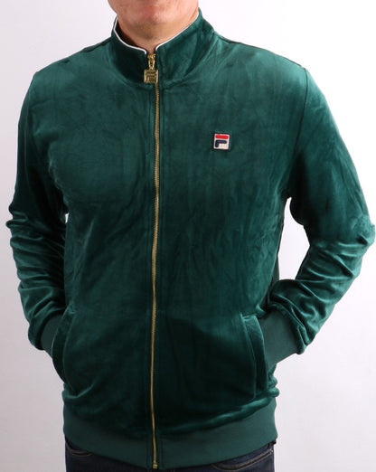 Fila Vintage Velours Trainingsjacke Grün