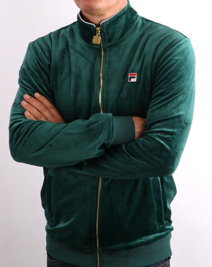 Fila Vintage Velours Trainingsjacke Grün
